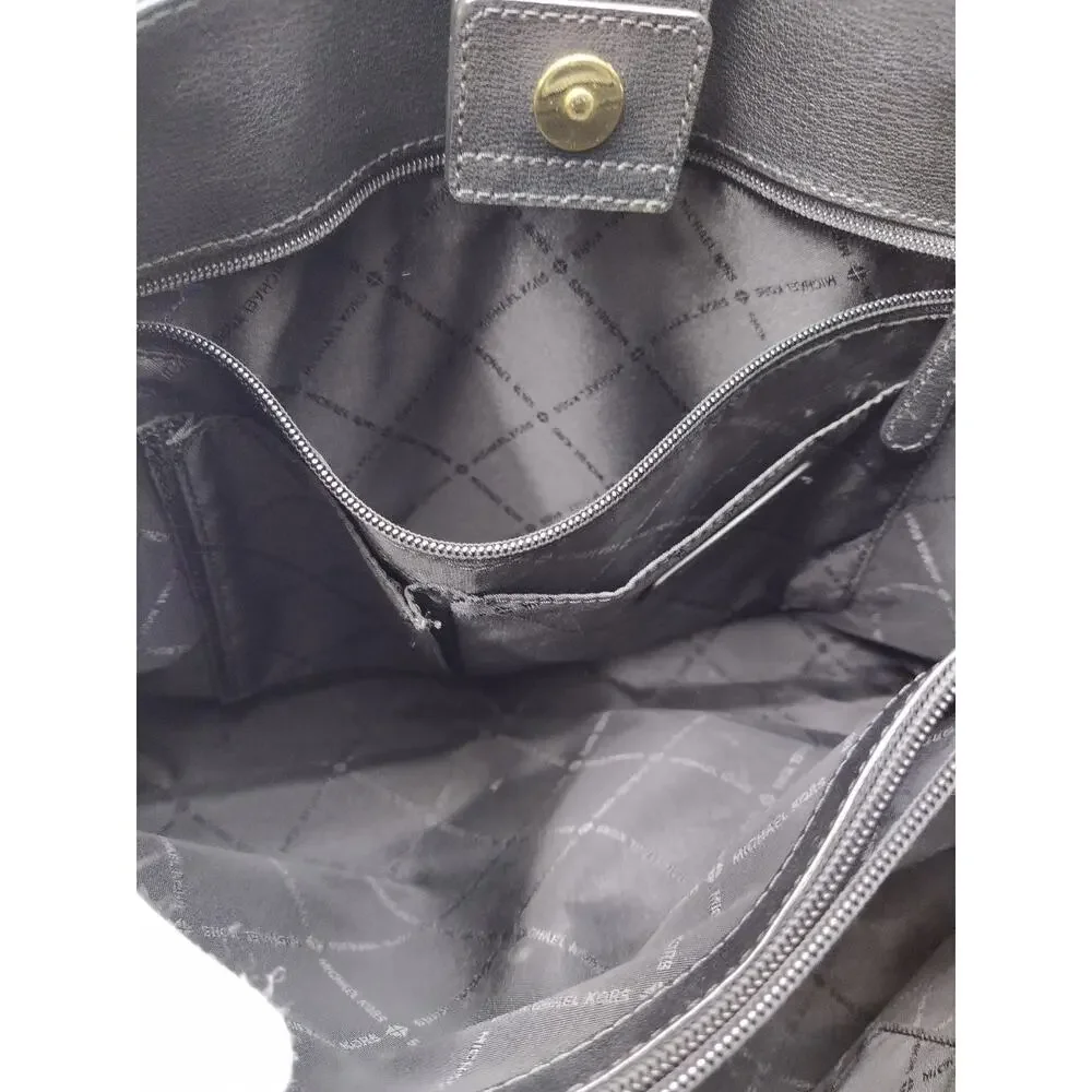Michael Kors Black Leather Chain Strap Shoulder Bag
